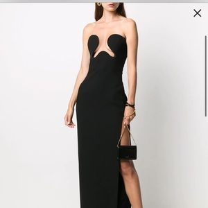 SAINT LAURENT BLACK CROC CHAIN CARD CASE BAG